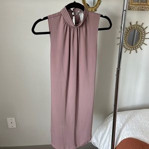 H&M dusty lavender high neck shift dress